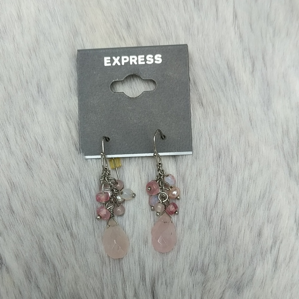 Pink Dangling Earrings